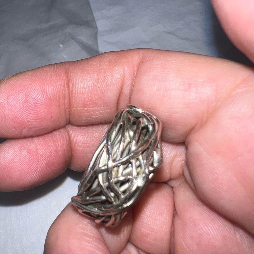 Vintage Solid Sterling Silver Twisted Thick Vine … - image 4